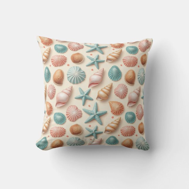 Cojín Decorativo Abundancia de las conchas (Anverso)