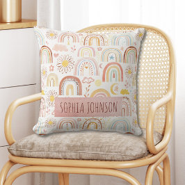 Cojín Decorativo Abundantes arbustos coloridos y flores de margarit