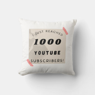 Cojín Decorativo Acabo de llegar a 1000 suscriptores de youtube. Po