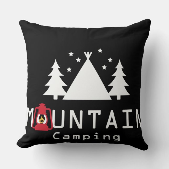 Cojín Decorativo acampada de montaña (Anverso)