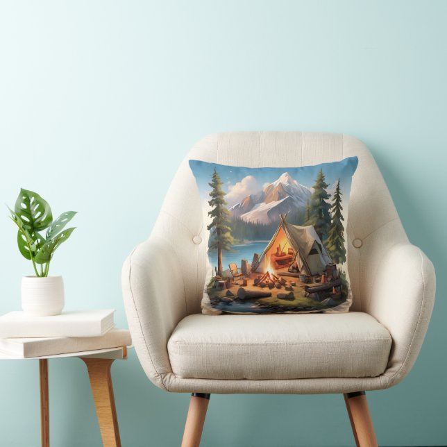 Cojín Decorativo Acampar con seres queridos (Silla)