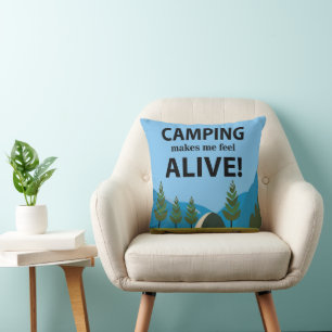 Cojín Decorativo Acampar me hace sentir vivo