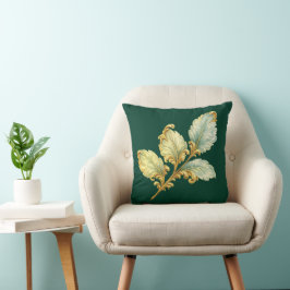 Cojín Decorativo Acanthus Hoja de Oro