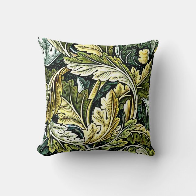 Cojín Decorativo Acanthus, un patrón popular de William Morris (Anverso)