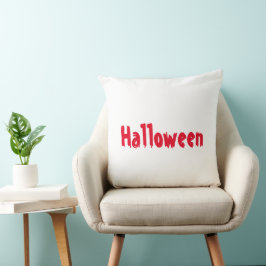 Cojín Decorativo Accent Home Festivo Texto Rojo y Negro de Hallowee