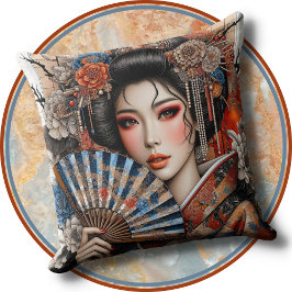 Cojín Decorativo ACCENT PILLOW - Asian Woman in Traditional Attire