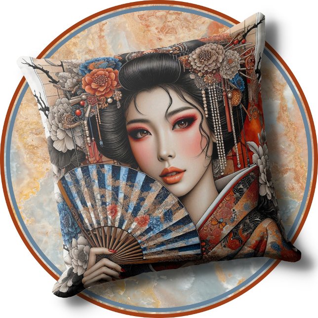 Cojín Decorativo ACCENT PILLOW - Asian Woman in Traditional Attire (Subido por el creador)