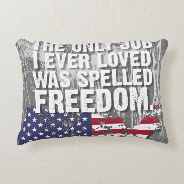 Cojín Decorativo Accent Pillow – Freedom Job (Anverso)
