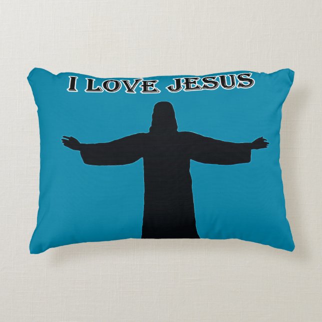 Cojín Decorativo Accent Pillow  i love jesus  (Anverso)