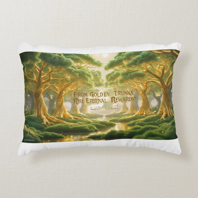 Cojín Decorativo Accent Pillow-Islamic Paradise Tree Accent Pillow (Anverso)