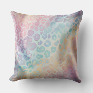 Cojín Decorativo Accentos Pastel Preciosos   Estampado de Leopardo 