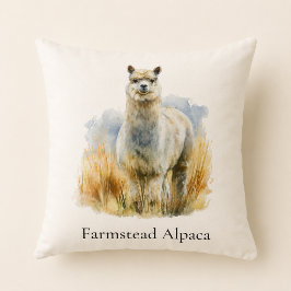 Cojín Decorativo Acento de cabaña de campo de alpaca personalizada