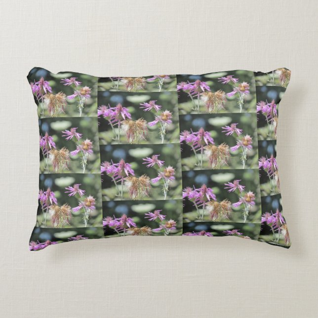 Cojín Decorativo Acento de flores silvestres de Corfu Lilac (Anverso)