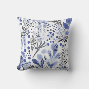 Cojín Decorativo Acento de naturaleza abstracta en estilo acuarela