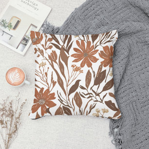 Cojín Decorativo Acento de Primavera Rusa del Boho de Terracotta