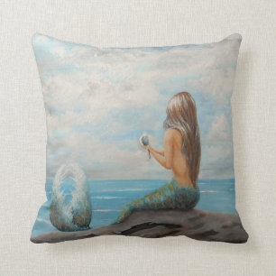 Cojín Decorativo acento de sirena pillow, decoración de casa de pl