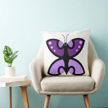 Acento Gráfico de Mariposa Morada Moderna Linda