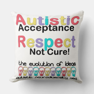 Cojín Decorativo Aceptación Respeto No Curación Autista