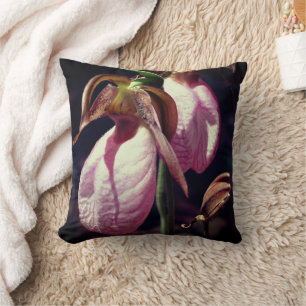 Cojín Decorativo Acercamiento de pares de orquídeas de dama rosa sa