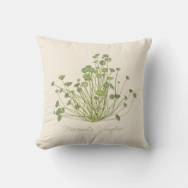 Cojín Decorativo Acetabularia Seaweed dibujado mano