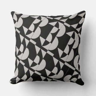 Cojín Decorativo Achempong Zazzle: Geometric Black White Modern Art