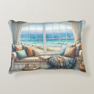 Cojín Decorativo Acogedor Asiento de Ventana Costero Cottagecore