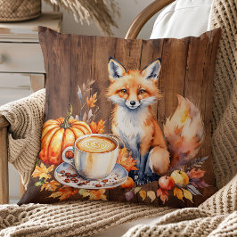 Cojín decorativo acogedor de Fox de otoño
