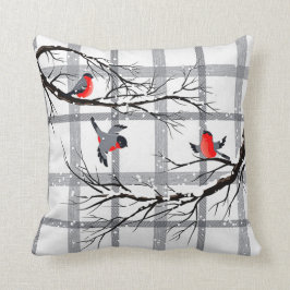 Cojín decorativo acogedor de los pájaros del