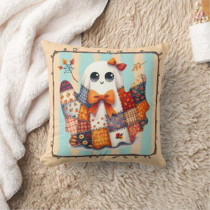 Cojín Decorativo Acogedor Ghost Patchwork Quilt - Halloween y Caída