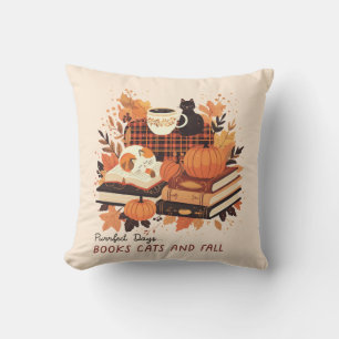 Cojín decorativo acogedor para gatos y libros de o