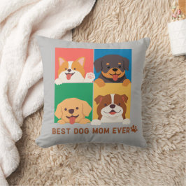 Cojín decorativo acogedor "Peeking Pups" para los