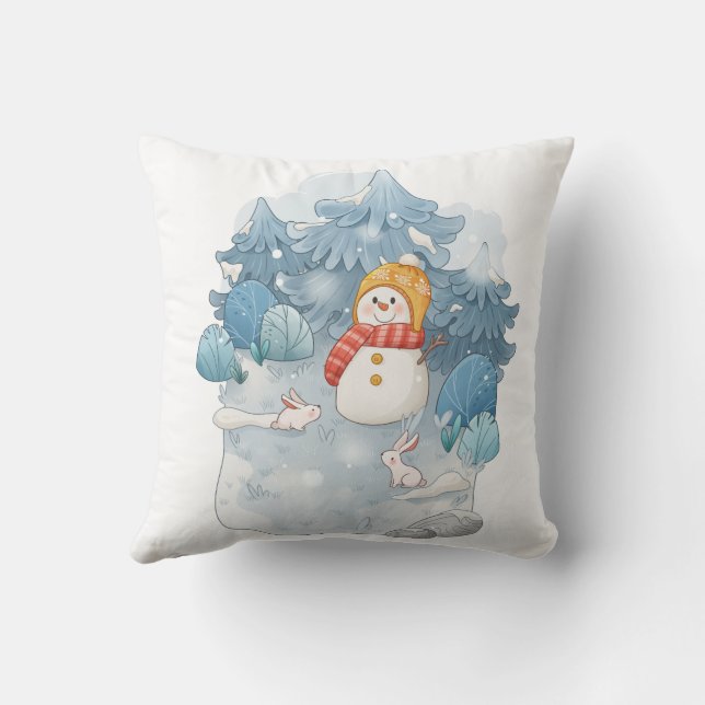 Cojín decorativo acogedor Winter Wonderland Snowma (Reverso)