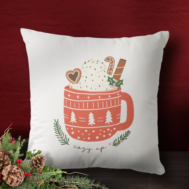 Cojín Decorativo Acoger las vacaciones de los Navidades de la taza  (Subido por el creador)