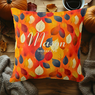Cojín Decorativo Acójase a las Hojas de Otoño | Decoración Cálida d