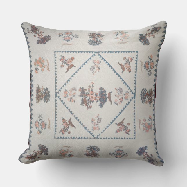 Cojín Decorativo Acolche en el "Broderie Perse", c.1800 (aplicado, (Anverso)