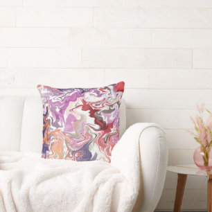 Cojín Decorativo Acrílico líquido rojo