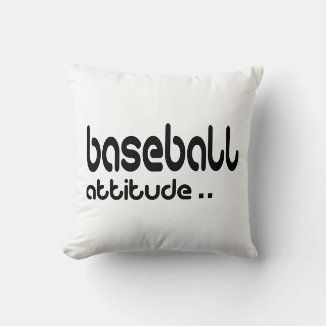 Cojín Decorativo Actitud de béisbol (Anverso)
