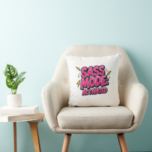 Cojín Decorativo Actitud Sassy y Arte Pop Audaz