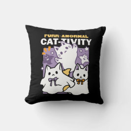 Cojín Decorativo Actividad purranormal para gatos - Diseño de gatos