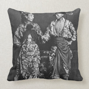 Cojín Decorativo Actores chinos, c.1870 (foto de b/w)