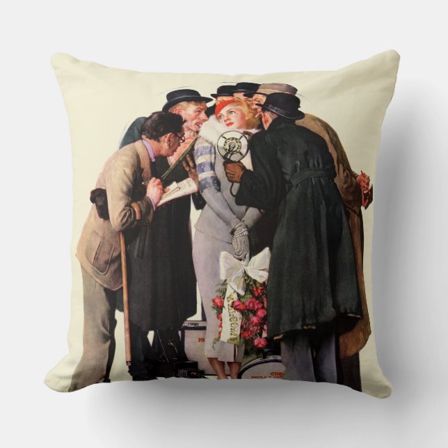 Cojín Decorativo Actriz joven de Hollywood (Anverso)