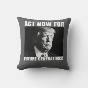 Cojín Decorativo Actúa Ahora por las Generaciones Futuras - Concien
