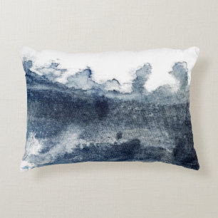 Cojín Decorativo Acuarela abstracta azul