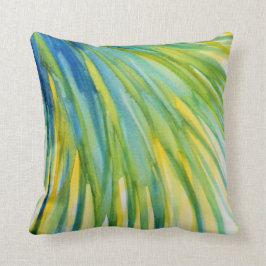 Cojín Decorativo Acuarela abstracta de la palmera