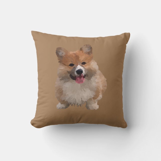 Cojín Decorativo Acuarela Adorable Welsh Corgi Pillow (Anverso)