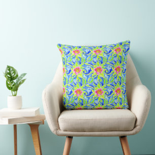 Cojín Decorativo Acuarela artística bohemia florística