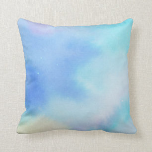 Cojín Decorativo Acuarela Azul