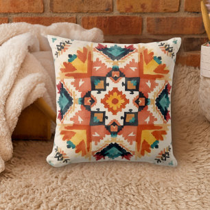 Cojín Decorativo Acuarela Boho del Desierto del Suroeste