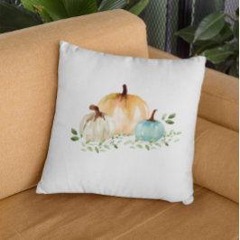 Cojín Decorativo Acuarela Boho Pumpkin Fall Otoño