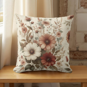 Cojín Decorativo Acuarela Botánica Earthy Otumn Florals